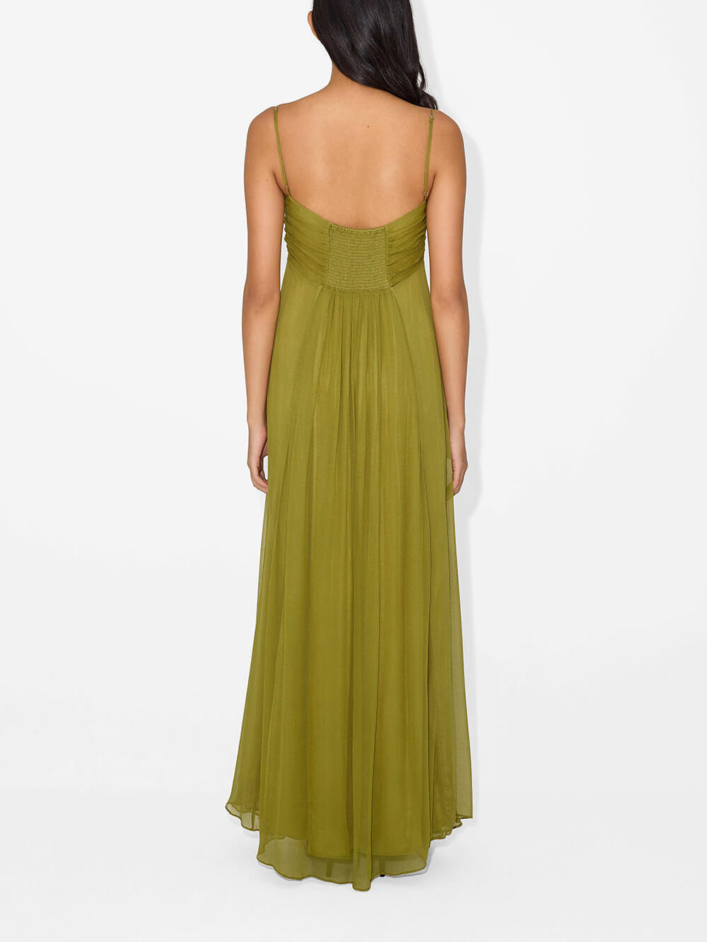 Aurora Metallica — Vestido Maxi con Cut-Out Escultural