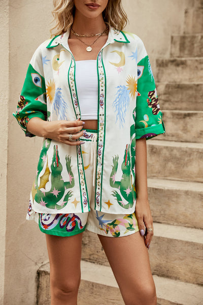Ottilia shirt en korte broek Boho-set