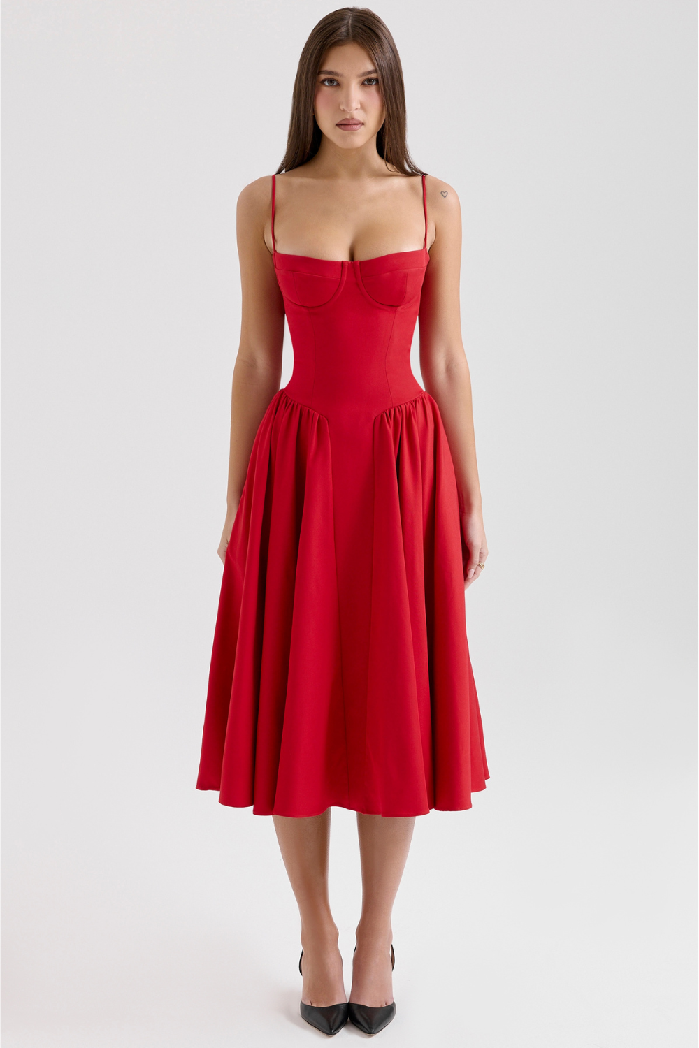 Celine Vestido midi corsé