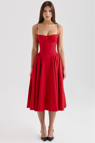 Celine Vestido midi corsé