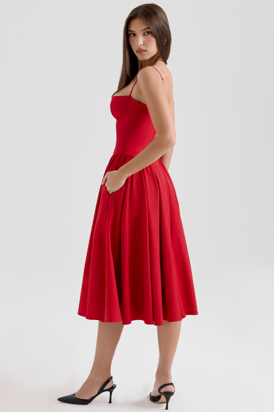 Celine Vestido midi corsé