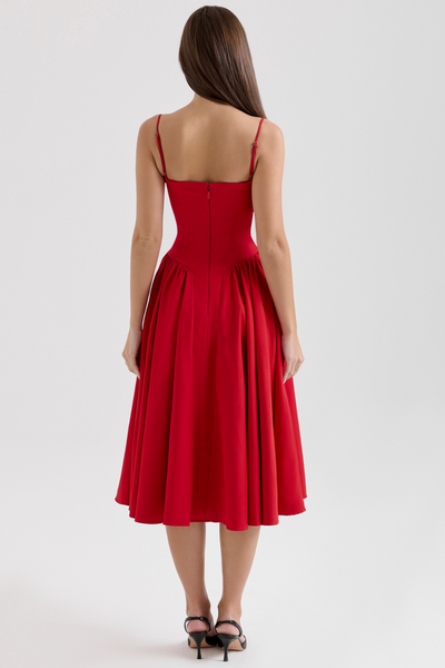 Celine Vestido midi corsé
