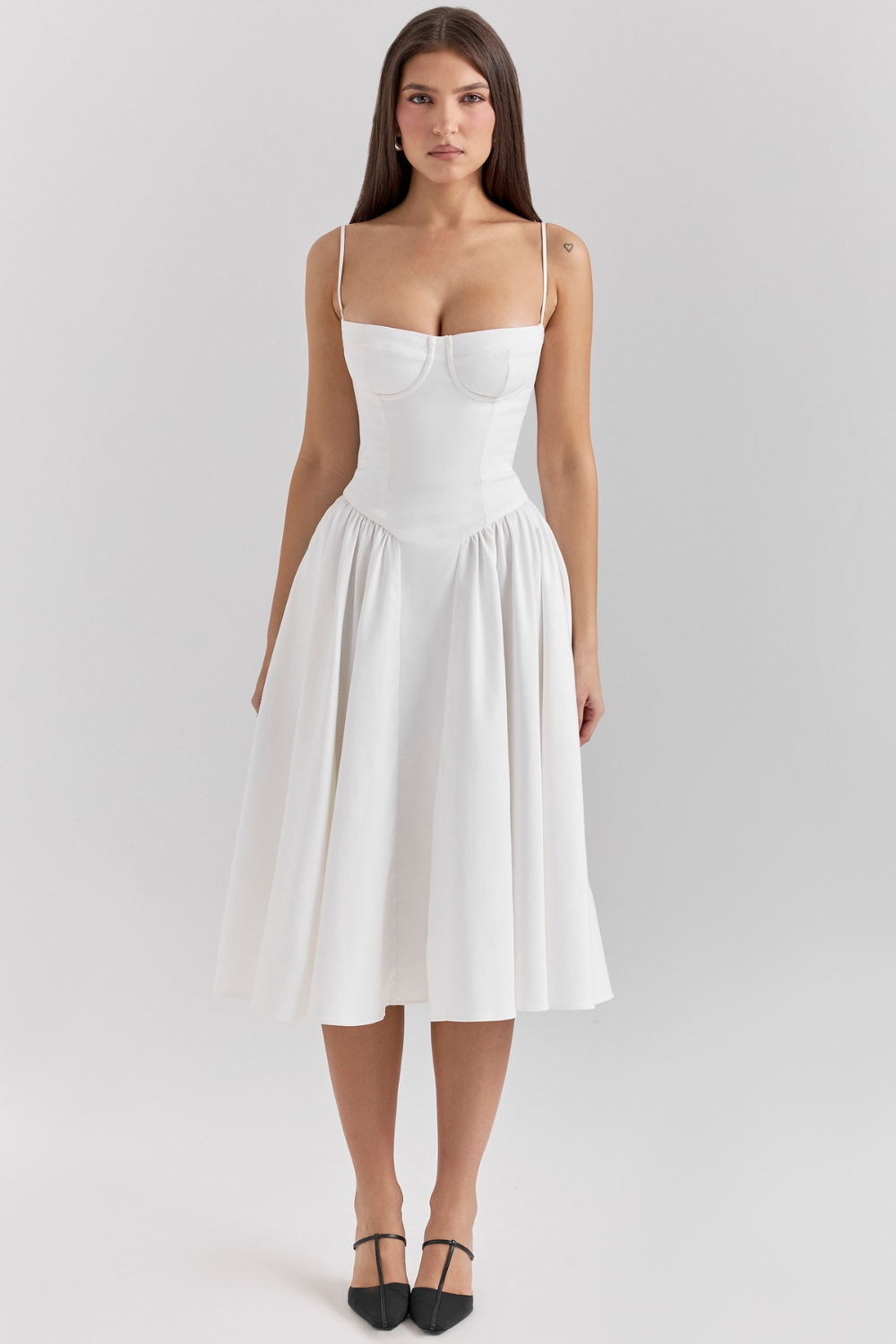 Celine Vestido midi corsé
