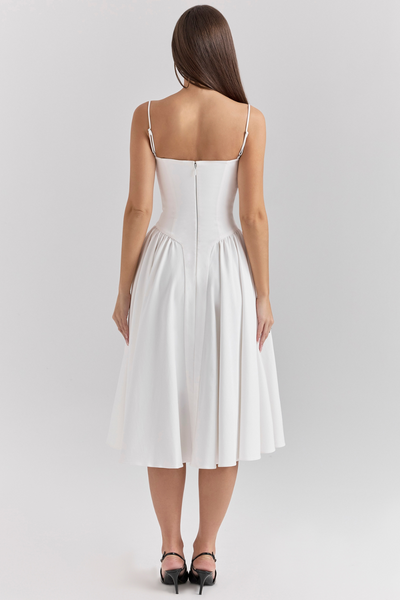 Celine Vestido midi corsé