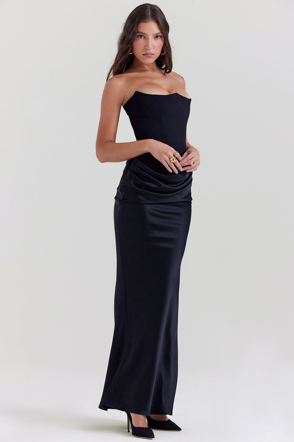 Vestido corsé sin tirantes Bella