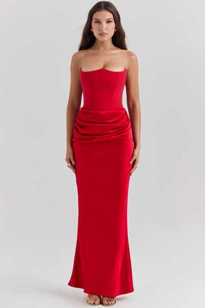 Vestido corsé sin tirantes Bella