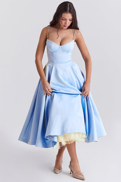 Vestido midi de tul Polita