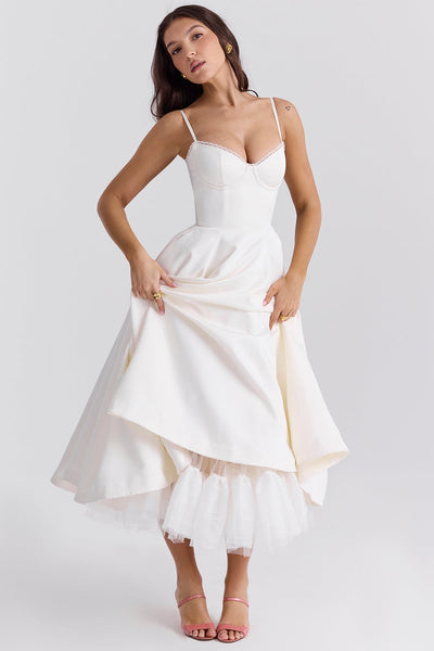 Vestido midi de tul Polita
