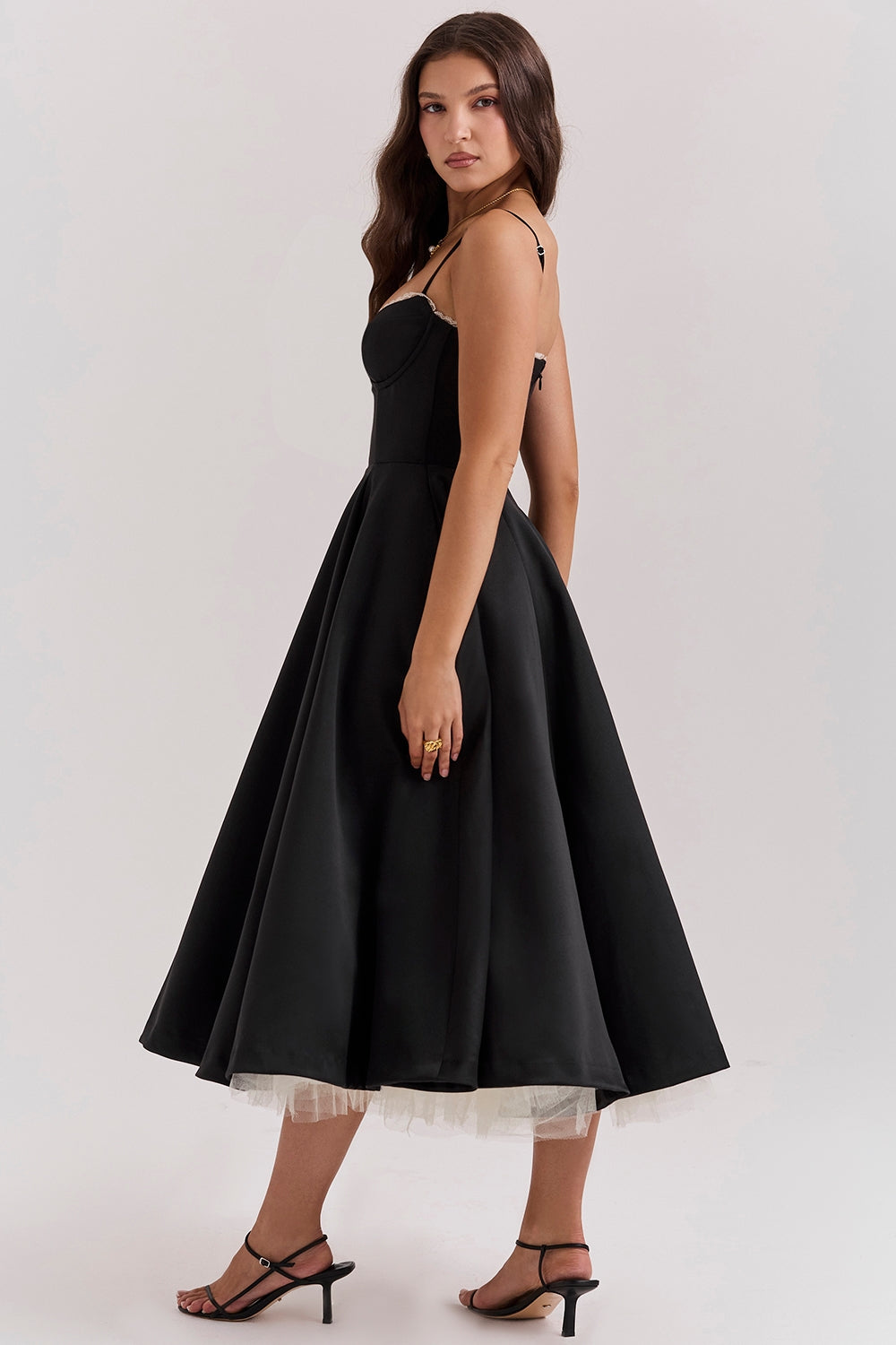 Vestido midi de tul Polita