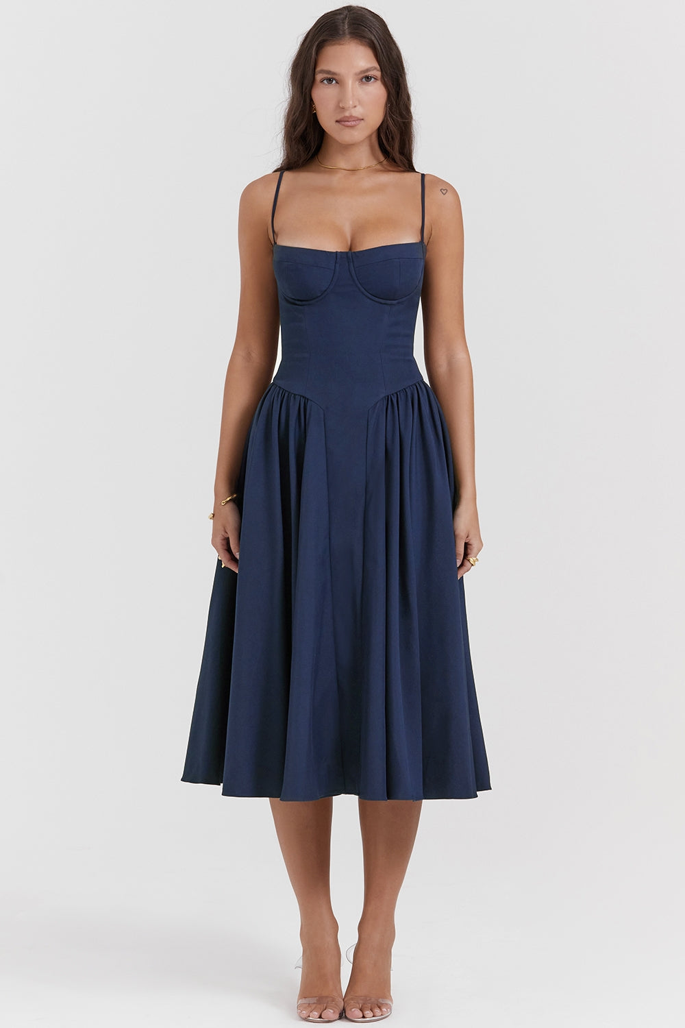 Celine Vestido midi corsé