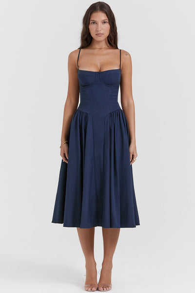 Celine Vestido midi corsé
