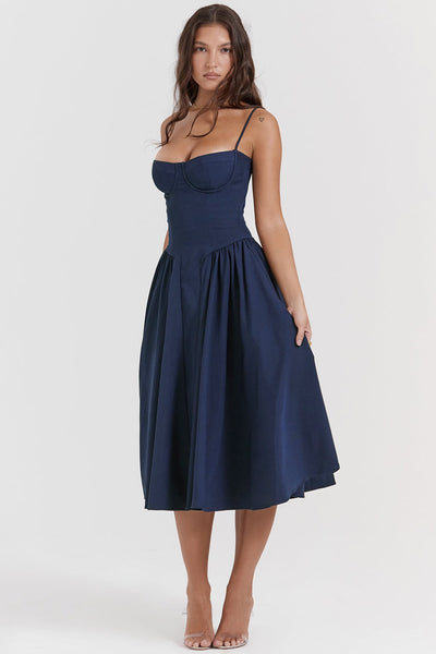 Celine Vestido midi corsé