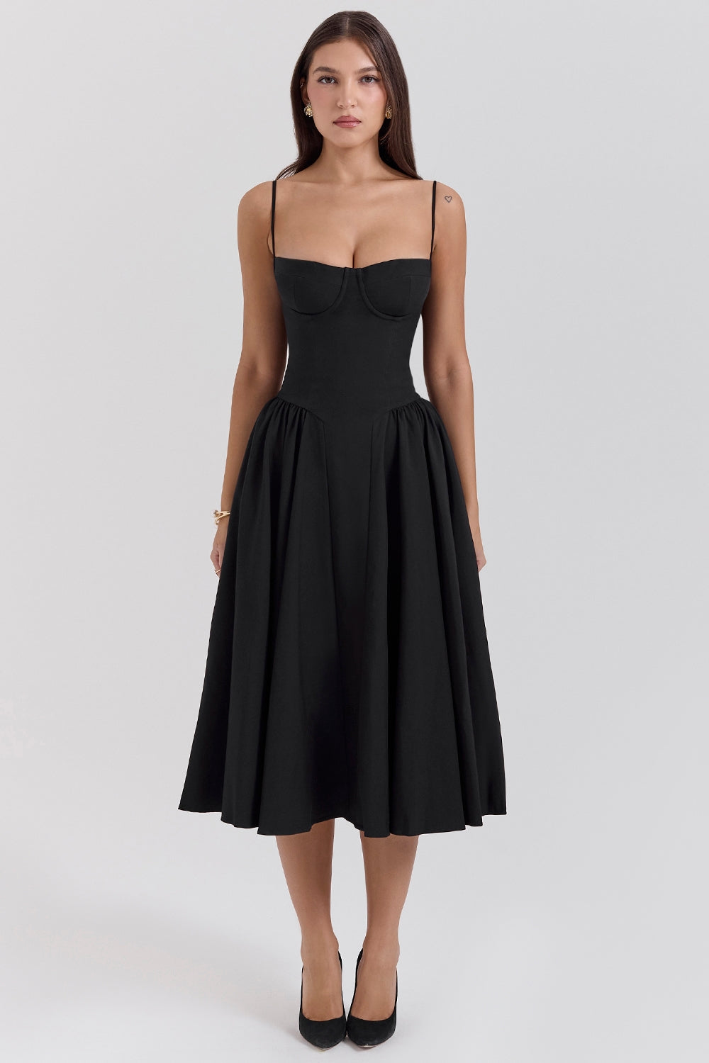 Celine Vestido midi corsé