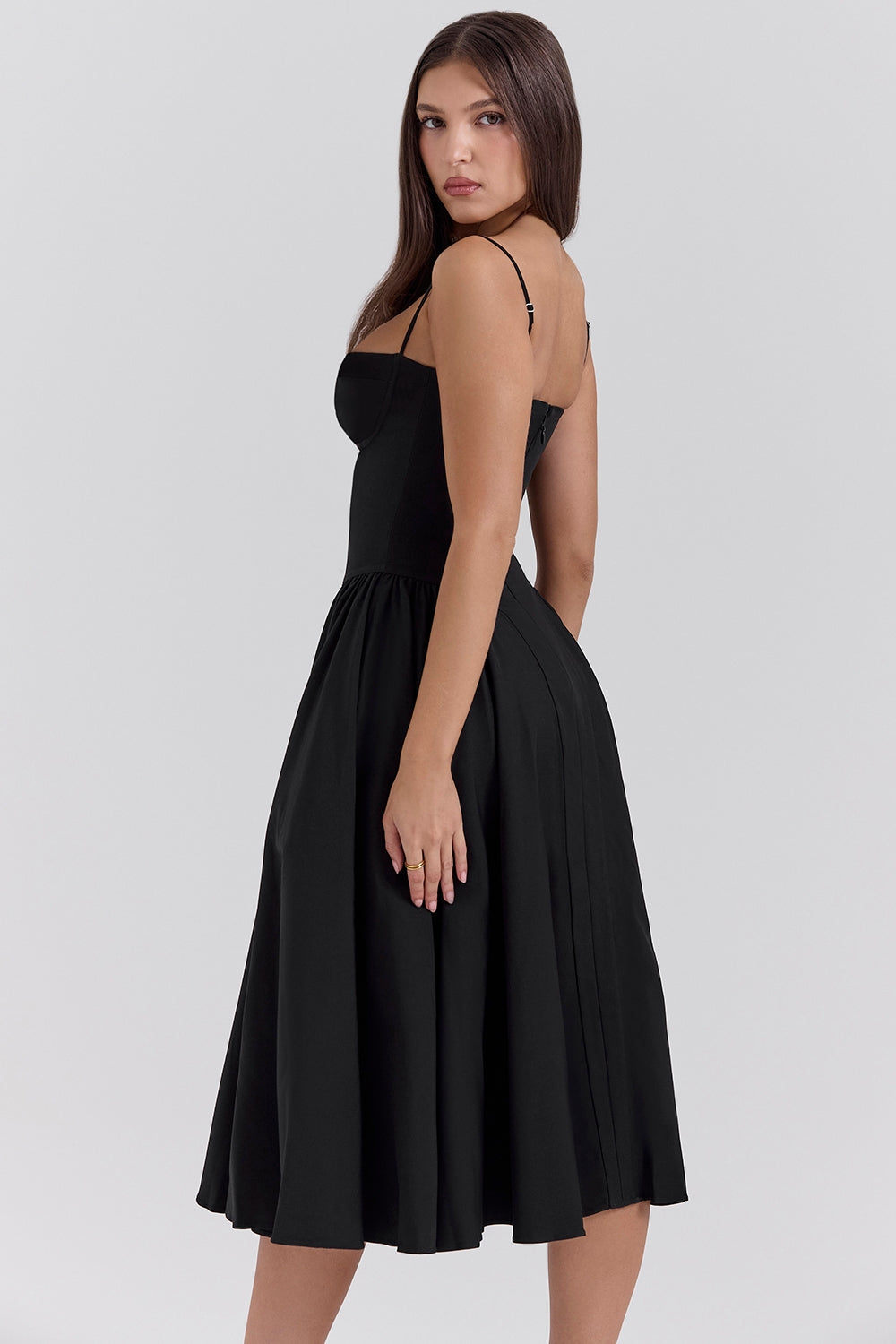 Celine Vestido midi corsé