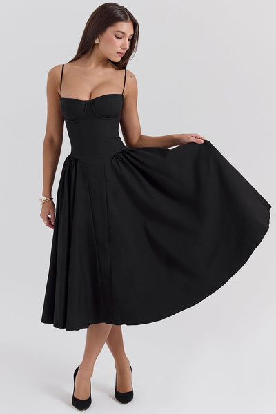 Celine Vestido midi corsé