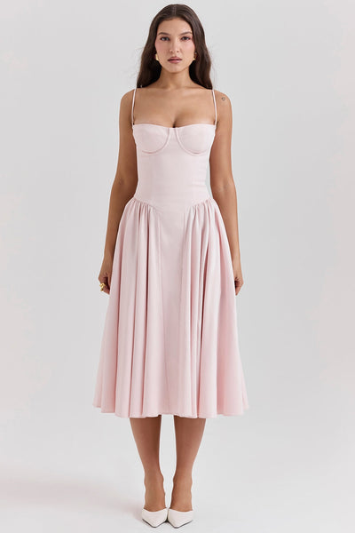 Celine Vestido midi corsé
