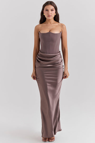Vestido corsé sin tirantes Bella