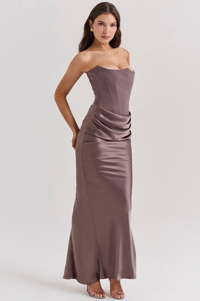 Vestido corsé sin tirantes Bella