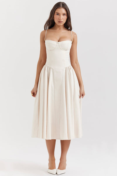Celine Vestido midi corsé