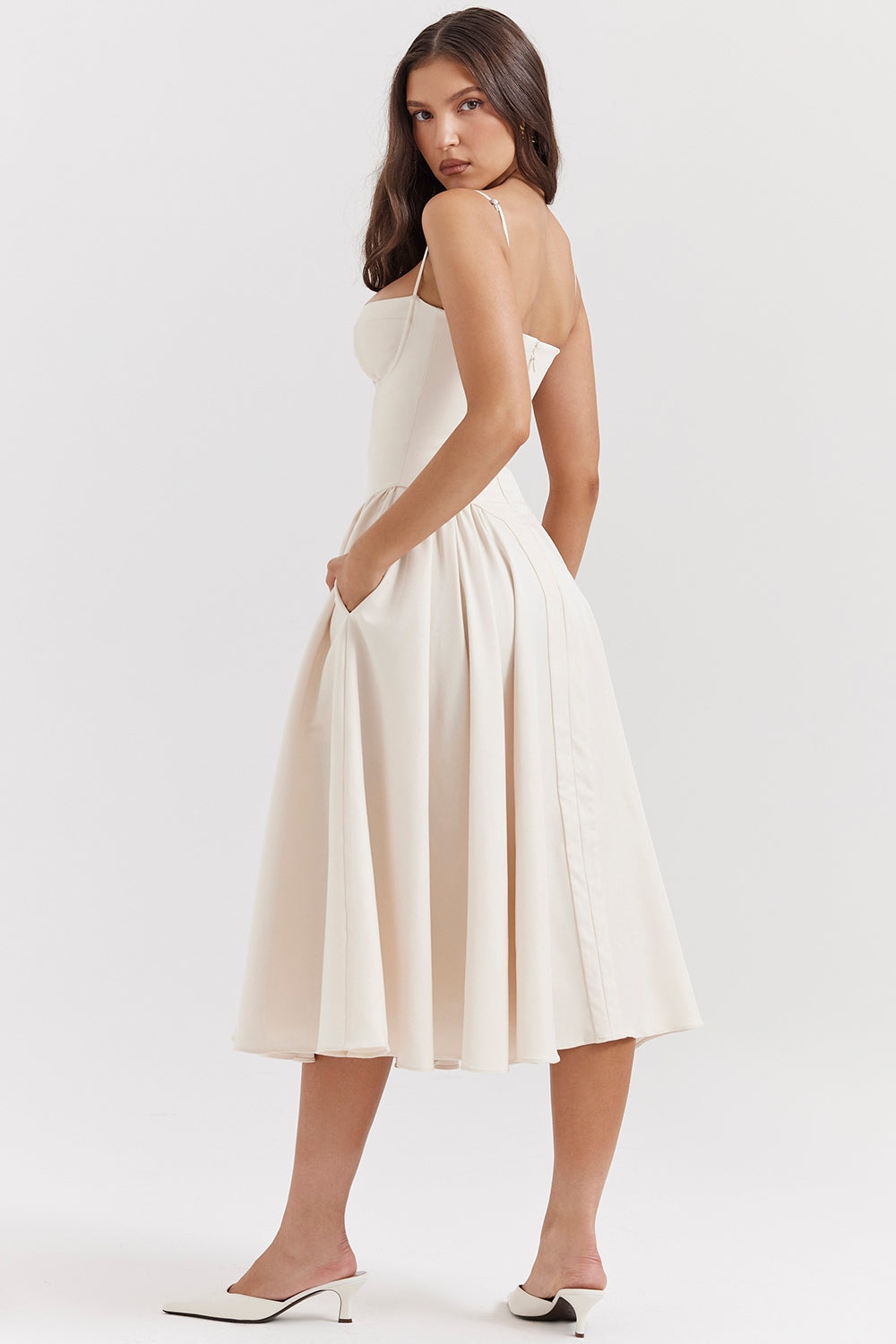 Celine Vestido midi corsé