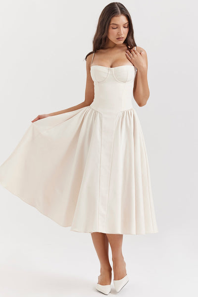 Celine Vestido midi corsé
