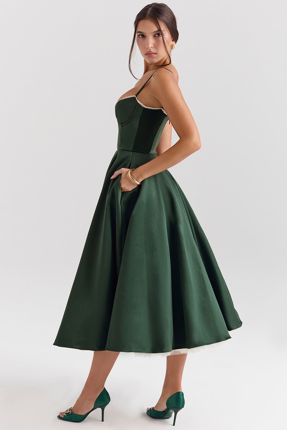 Vestido midi de tul Polita