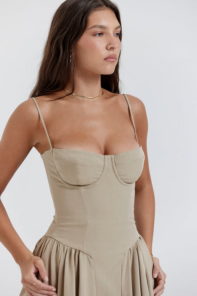 Celine Vestido midi corsé