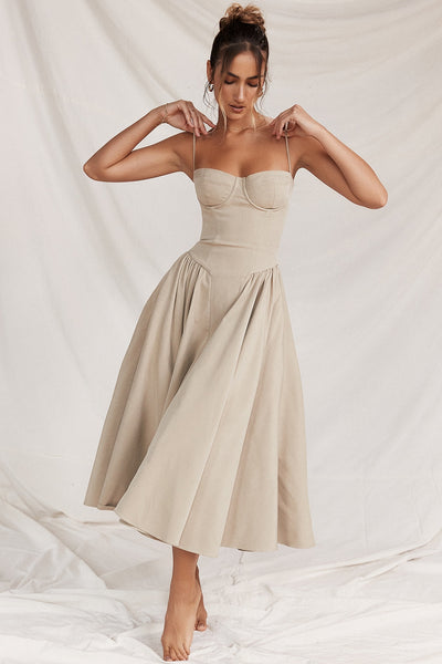 Celine Vestido midi corsé