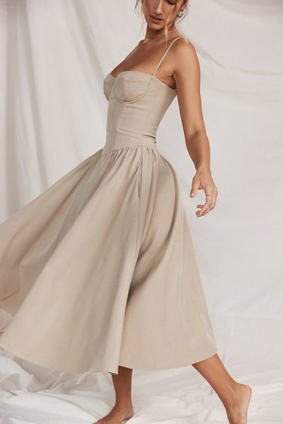 Celine Vestido midi corsé