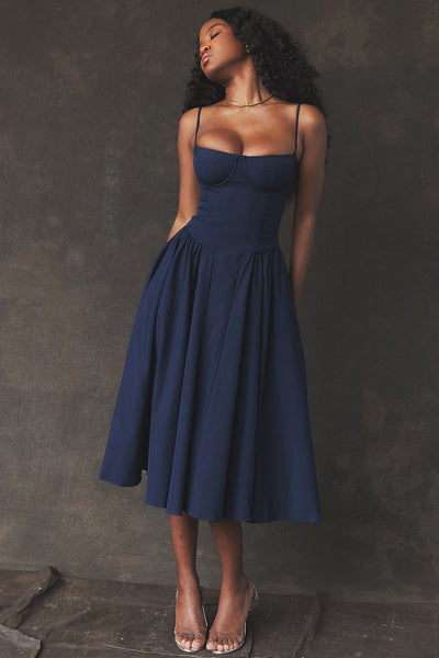 Celine Vestido midi corsé
