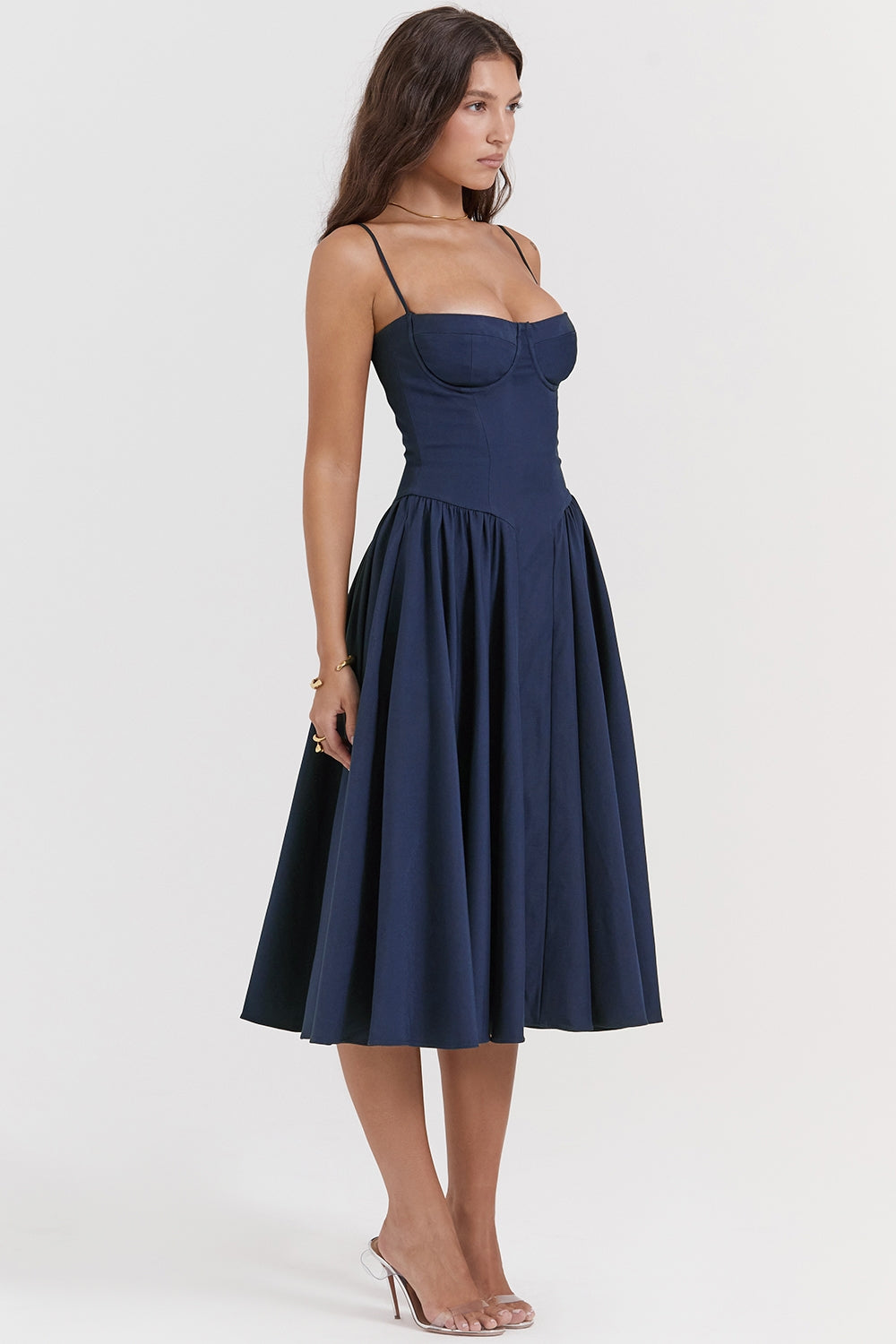 Celine Vestido midi corsé