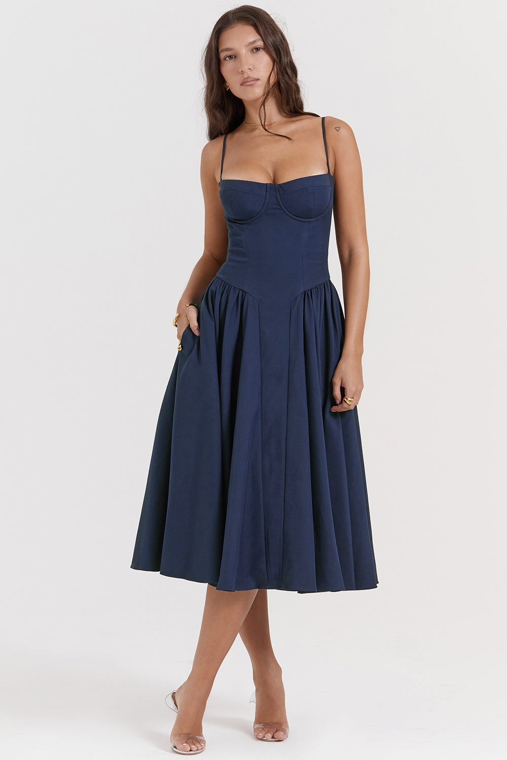 Celine Vestido midi corsé