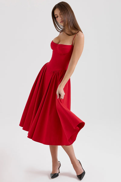 Celine Vestido midi corsé