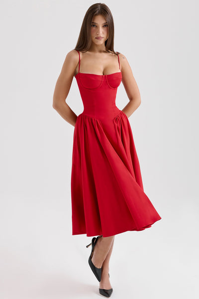 Celine Vestido midi corsé