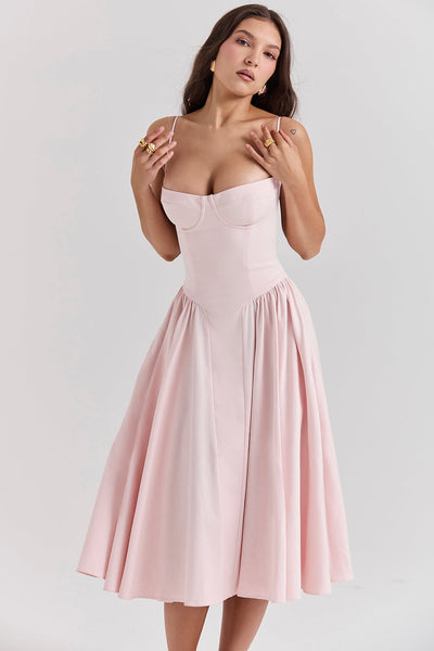 Celine Vestido midi corsé