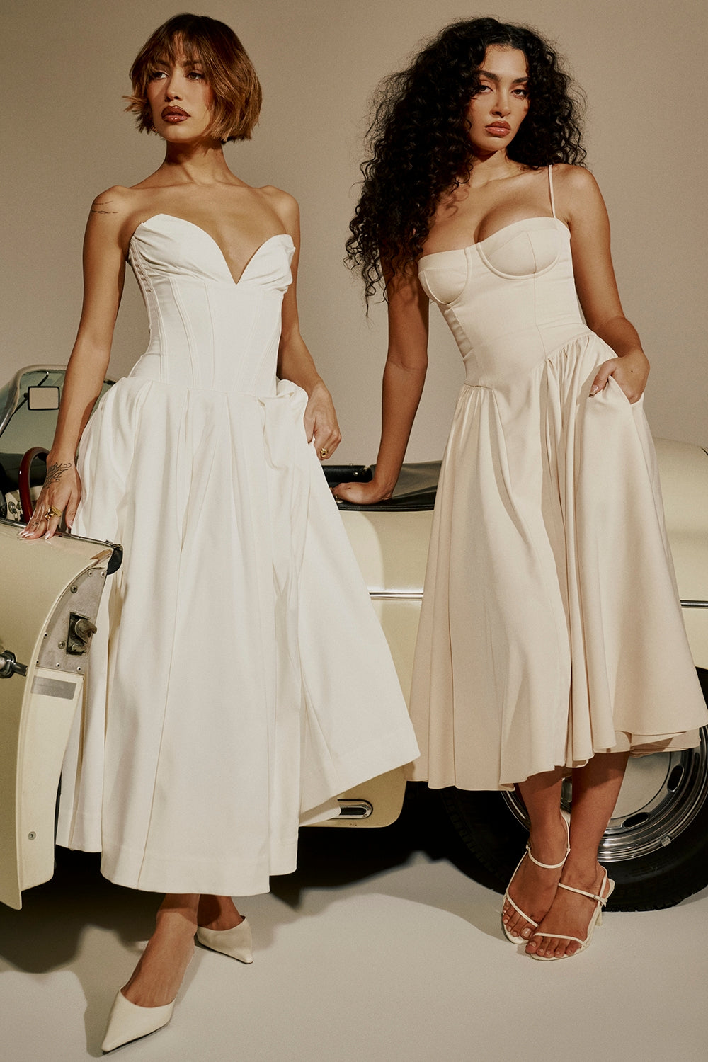Celine Vestido midi corsé