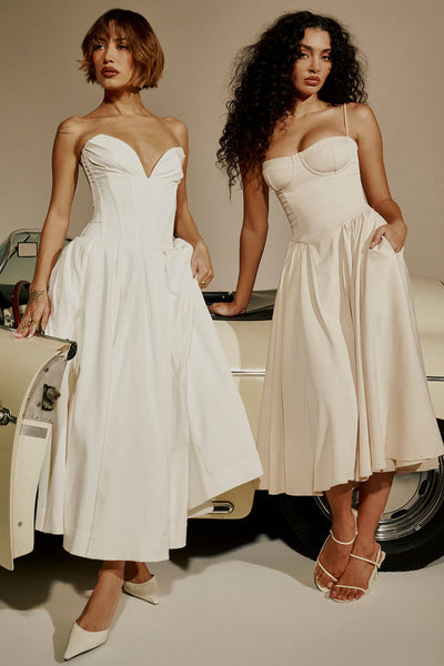 Celine Vestido midi corsé
