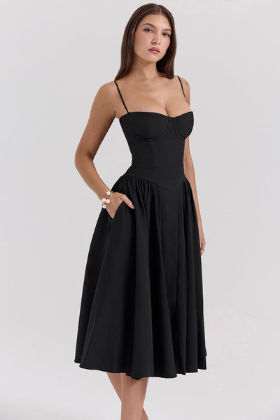 Celine Vestido midi corsé