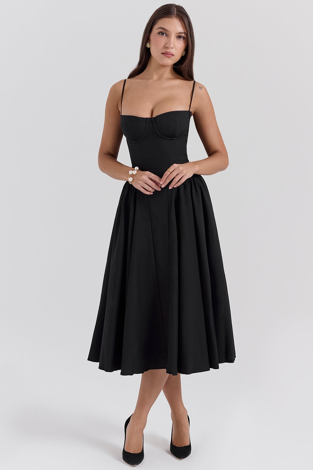 Celine Vestido midi corsé