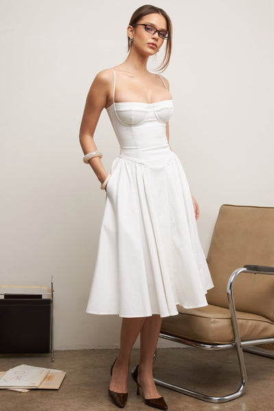 Celine Vestido midi corsé