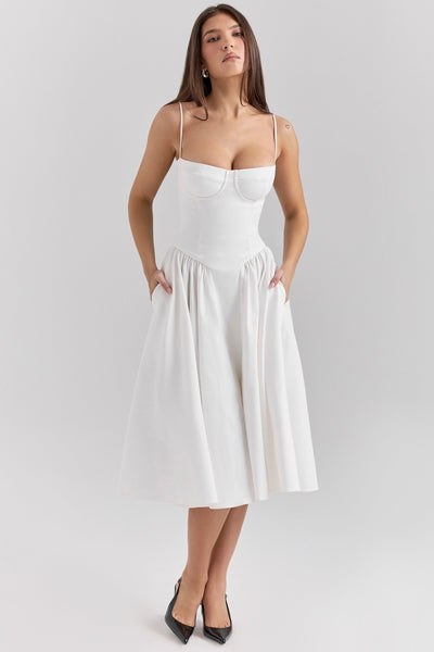 Celine Vestido midi corsé